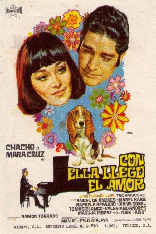 Con ella llegó el amor — постер
