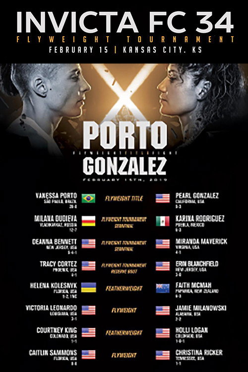 Invicta FC 34: Porto vs. Gonzalez — постер