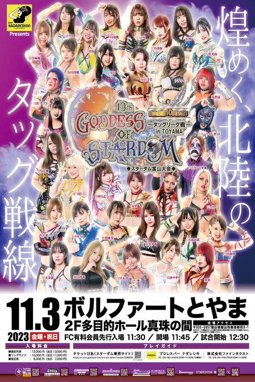 第13回 ゴッデス・オブ・スターダム ～タッグリーグ～ in TOYAMA プロレスバー ナダレシキPresents ～スターダム富山大会～ — постер
