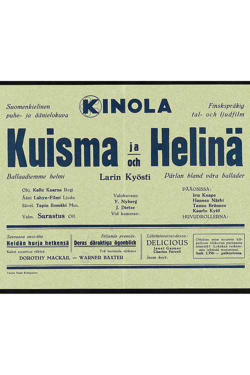Kuisma ja Helinä — постер