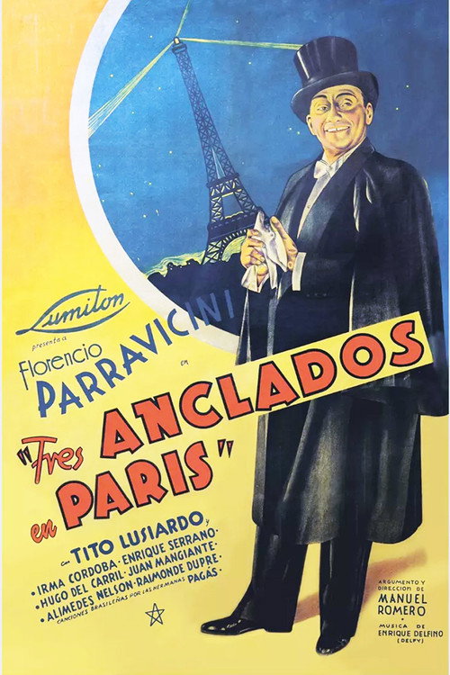 Tres anclados en París — постер