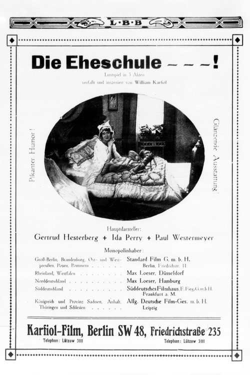 Die Eheschule — постер