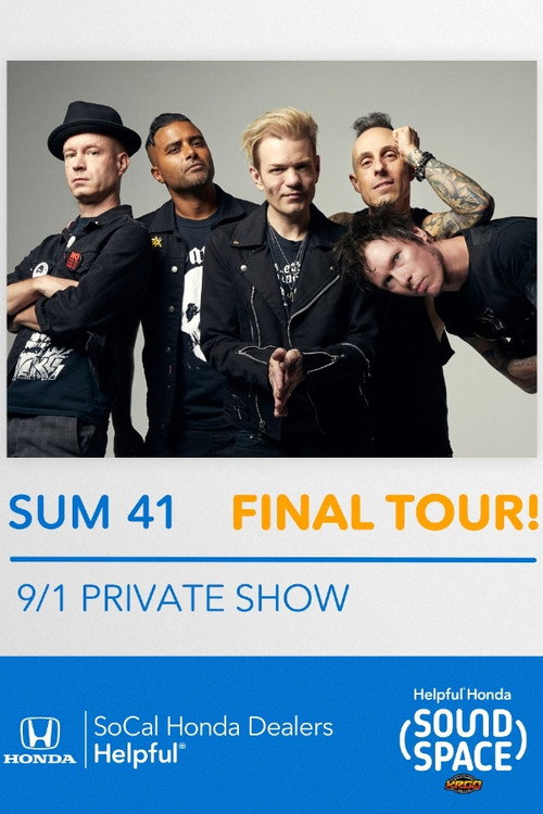 Sum 41 live in the Helpful Honda Sound Space at KROQ, Los Angeles, CA, USA — постер