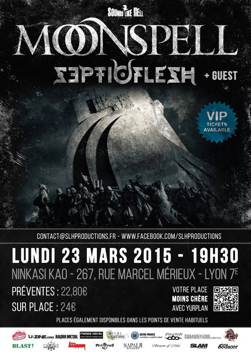 Moonspell - Ninkasi Kao, France — постер