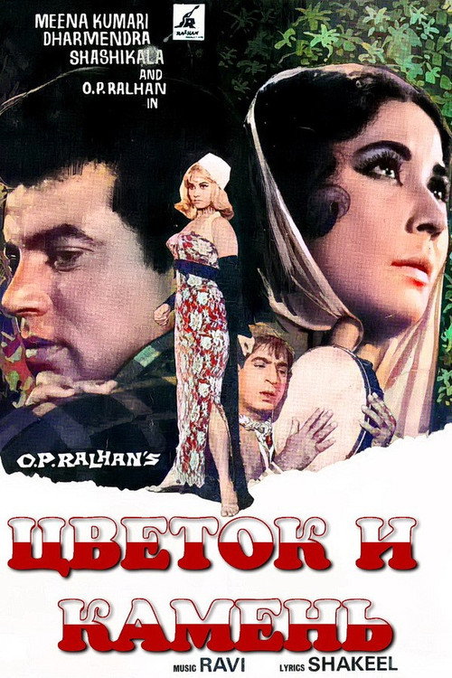Цветок и камень — постер