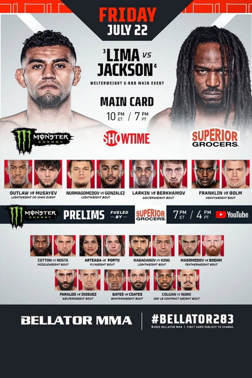 Bellator 283: Lima vs. Jackson — постер