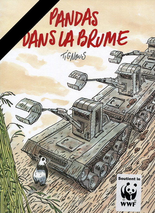 Pandas dans la brume: Dépliant — постер