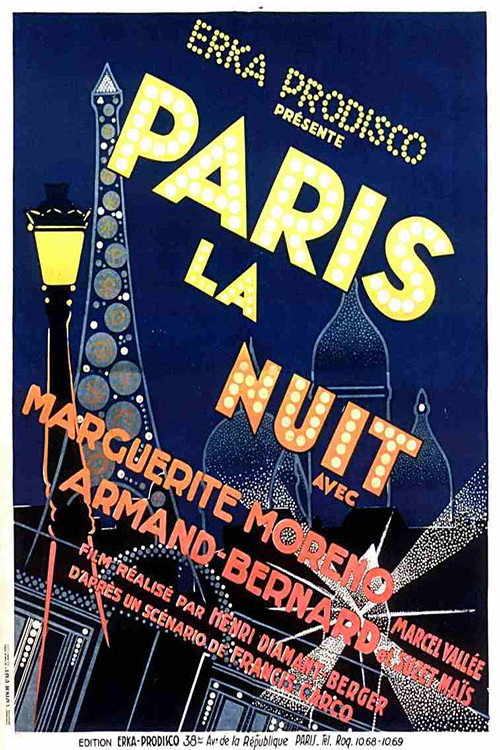 Paris la nuit — постер