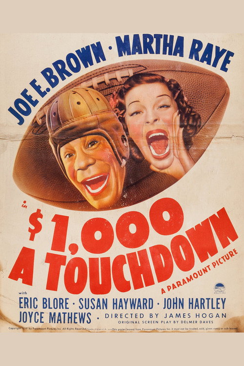 $1,000 a Touchdown — постер