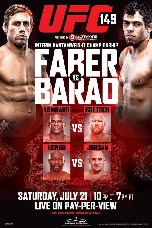 UFC 149: Faber vs. Barao — постер